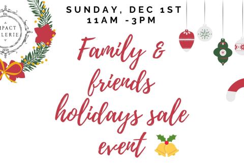Poster: Impact Galerie Holidays Sale Event, Impact Galerie, Sunday, December 1