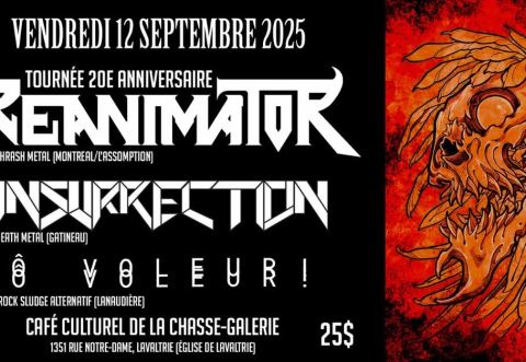 Poster: Reanimator à Lavaltrie | Église Saint-Antoine, Chasse Galerie, Friday, September 12