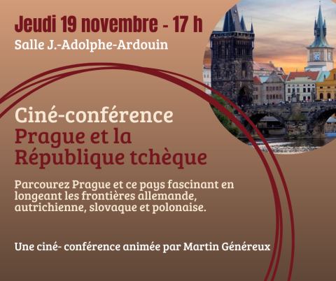 Poster: Ciné-conférence Prague et la République tchèque