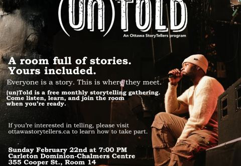 Poster: (un)told | March | An Evening of Personal Stories, Carleton Dominion-Chalmers Centre, Sunday, March 22
