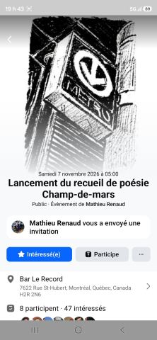 Affiche : Lancement de Champ-de-Mars