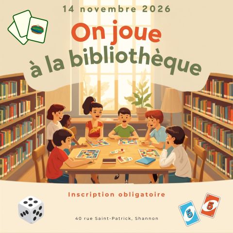 Poster: 🎲 ON JOUE À LA BIBLIOTHÈQUE ! ❤️