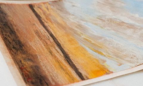 Poster: Atelier de pastel sec sur fond d’aquarelle / Le paysage