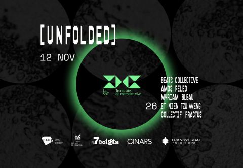 Poster: BEATS x SAT [Unfolded], Société des arts technologiques [SAT], Thursday, November 12