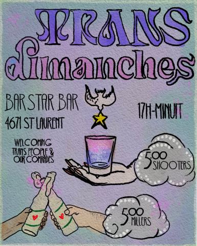 Poster: Trans dimanches, Bar Star Bar, Sunday, December 20