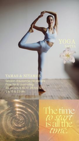 Poster: Yoga 𓇼 Satya | Yamas & Niyamas, Le Sonotarium : expériences vibratoires, Tuesday, October 27