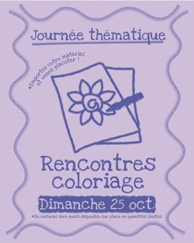Poster: Journée thématique - Rencontre coloriage