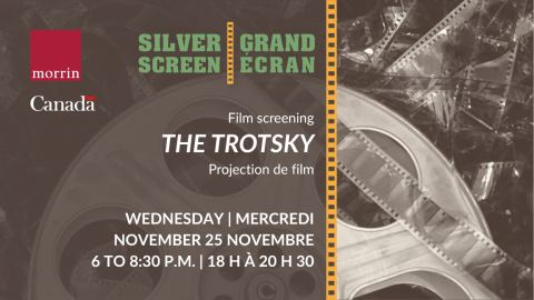 Poster: Grand écran :Projection du film Le Trotski, Centre culturel Morrin, Wednesday, November 25
