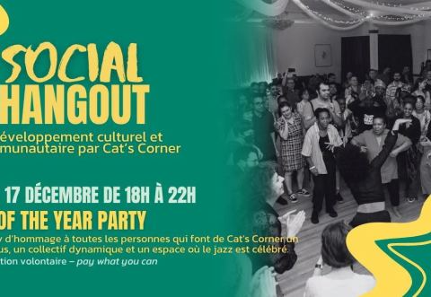 Poster: Social Hangout #52: end of the year party, Cat’s Corner, Thursday, December 17