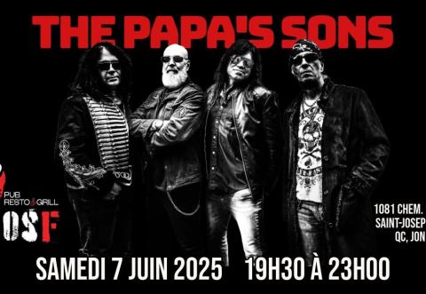 Poster: THE PAPA'S SONS au Resto-Pub de la Montagne le 7 juin 2025