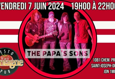 Poster: THE PAPA'S SONS au Resto-pub de la Montagne, Resto-Pub de la Montagne, Friday, June 7
