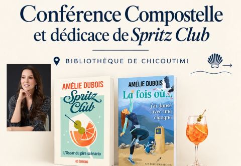 Poster: Lancement avec Amélie Dubois, Bibliothèque de Chicoutimi, Tuesday, October 6