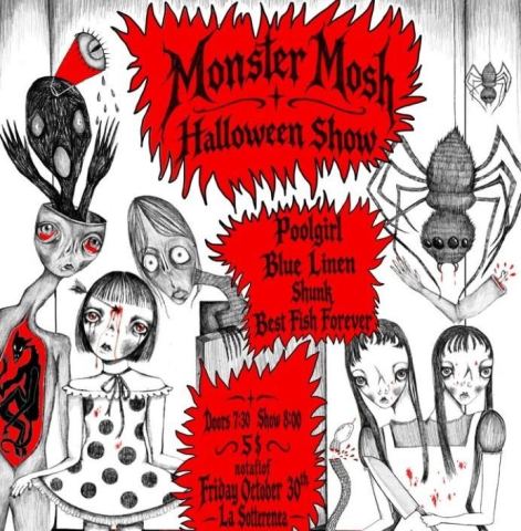 Poster: Rocky Horror Halloween : Poolgirl, Blue Linen, Shunk, Best Fish Foreve, La Sotterenea, Friday, October 30