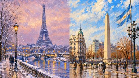 Poster: Voyage de Noël : de Paris à Buenos Aires