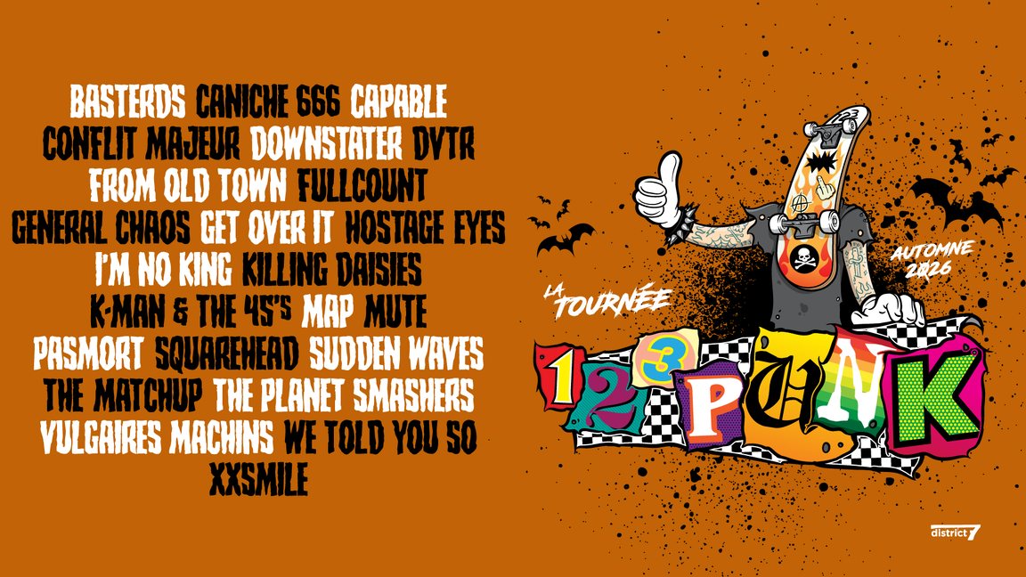 La tournée 123Punk 2026 à Montréal! avec MUTE, MAP, DOWNSTATER et CANICHE 666