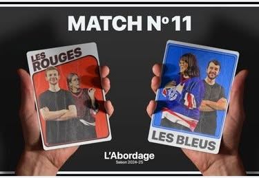 Poster: Match #11 de L'Abordage : Rouges et Bleus, Le Boq / Boquébière - Microbrasserie, Sunday, November 24
