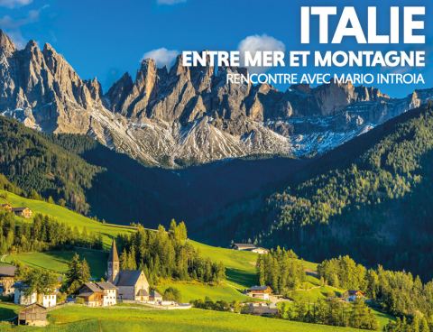 Poster: Les Grands Explorateurs - Mario Introia - Terres d'Italie, entre mer et montagne, Salle Dussault, Monday, March 22