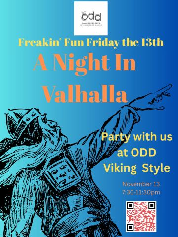 Poster: Freakin'Fun Friday the 13th / A Night In Valhalla, Arts Court, Friday, November 13