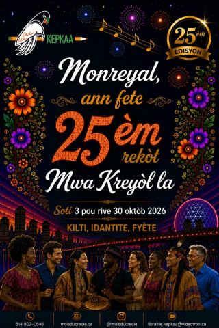 Poster: Mois du Créole à Montréal 2026 (25e édition)