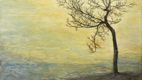 Poster: Paysage et abstraction se rencontrent - Louise Grenier, L'Entrepôt, maison de la culture de Lachine, Friday, January 8