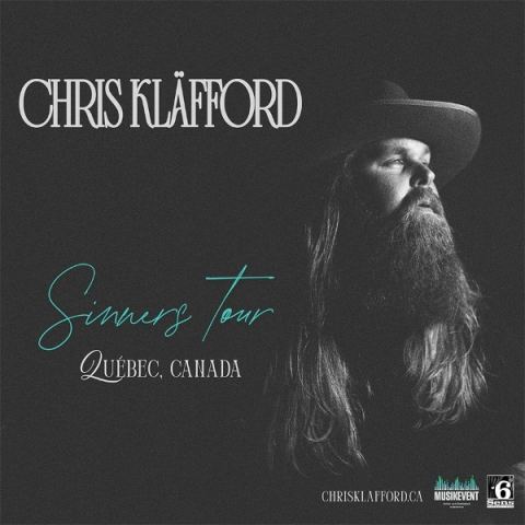 Poster: Chris Kläfford — Sinners Tour, Salle Méchatigan, Thursday, March 25