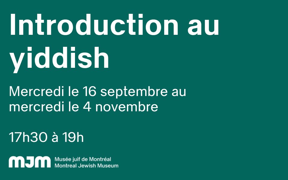 Introduction au yiddish (8 semaines)