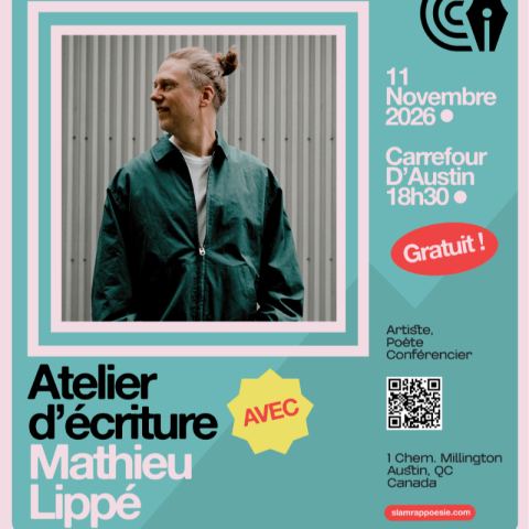 Poster: Atelier d'écriture avec Mathieu Lippé