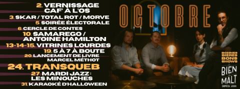 Poster: 5 à 7 à boute, Brasserie artisanale Le Bien, le Malt, Monday, October 19