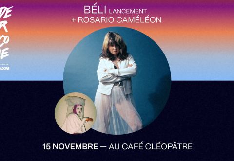 Poster: BéLi - Lancement de XUV | CCF24, Café Cléopatra, Friday, November 15