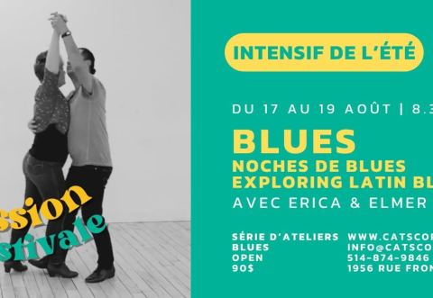 Poster: Noches de Blues - exploration du Latin Blues avec Erica & Elmer, Cat’s Corner, Monday, August 17