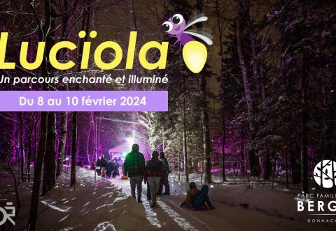 Poster: Sentier lumineux Lucïola | Plaisirs d'hiver Portneuvois, Parc Familial des Berges, Thursday, February 8