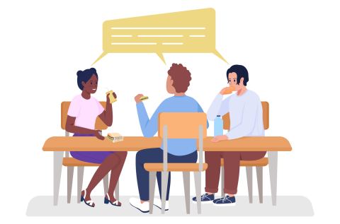 Poster: À table en français