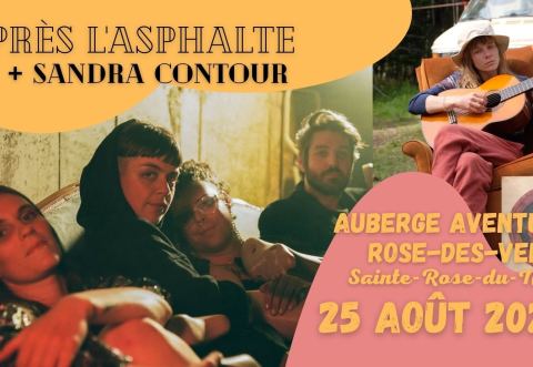 Poster: Après l'Asphalte et Sandra Contour à Sainte-Rose du Nord