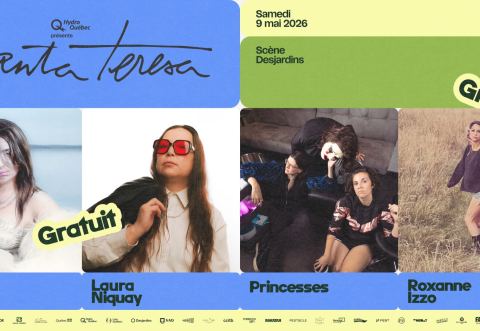 Poster: SAMEDI — SHOWS GRATIS — SCÈNE DESJARDINS, Place du Village, Saturday, May 9