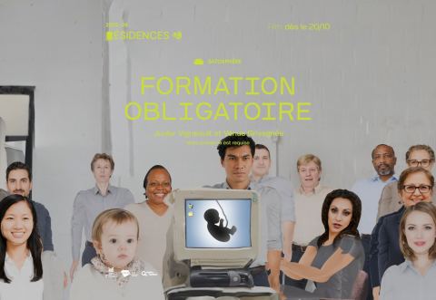 Poster: Formation Obligatoire | Film immersif, Société des arts technologiques [SAT], Tuesday, October 20