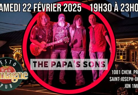Poster: THE PAPA'S SONS au Resto-Pub de la Montagne samedi 22 février 2025