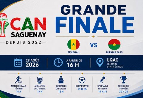 Poster: Grande finale de la CANSaguenay 2026 et spectacle de Marcellin Ghazai, UQAC - Université du Québec à Chicoutimi, Saturday, August 29