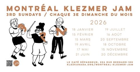 Poster: Montréal Klezmer Jam 2026