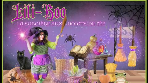 Poster: Spectacle Lili-Boo, la sorcière aux doigts de fée, Bibliothèque L'Octogone, Saturday, October 31