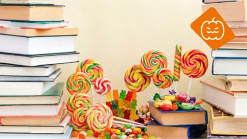 Poster: Livres et bonbons pour l’Halloween!