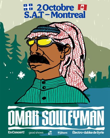 Affiche : OMAR SOULEYMAN - Montréal, Société des arts technologiques [SAT], samedi 10 avril