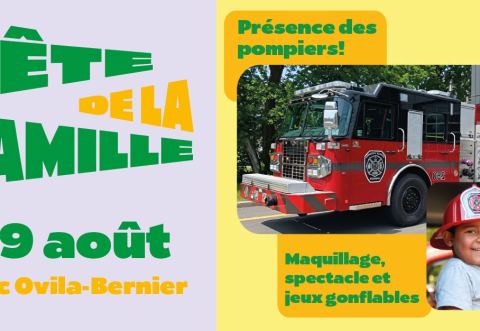 Poster: Fête de la famille à Saint-Lin-Laurentides, Parc Olivia-Bernier, Saturday, August 29