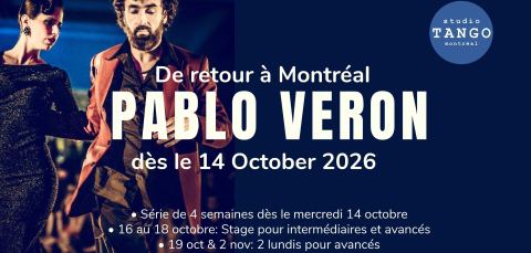 Poster: PABLO VERON: de retour à Montréal !, La Cenne, Wednesday, October 21
