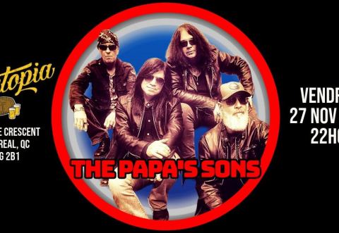 Poster: THE PAPA'S SONS @ BRUTOPIA, Brutopia Brew Pub, Friday, November 27