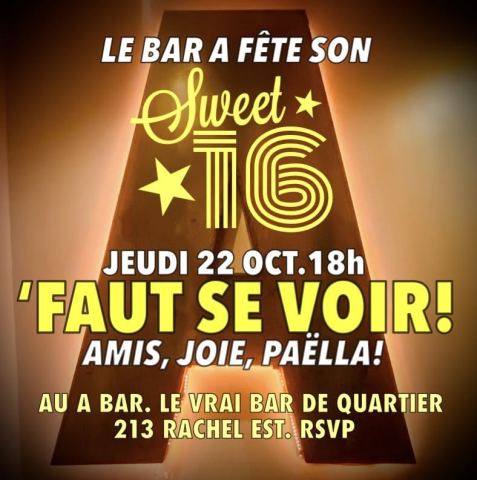 Programme poster: A Bar Le A