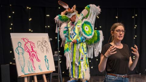 Poster: Atelier de dessin de danse pow-wow
