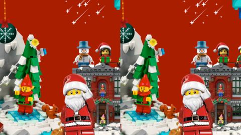 Poster: Lego village de Noël