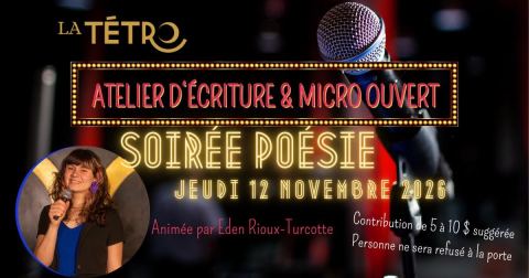 Poster: Soirée slam & poésie à La Tétro