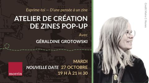 Poster: NOUVELLE DATE — Exprime-toi — Atelier de création de zines pop-up