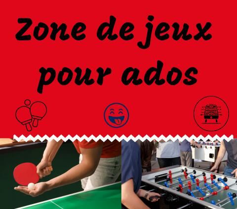 Poster: Zone de jeux pour ados